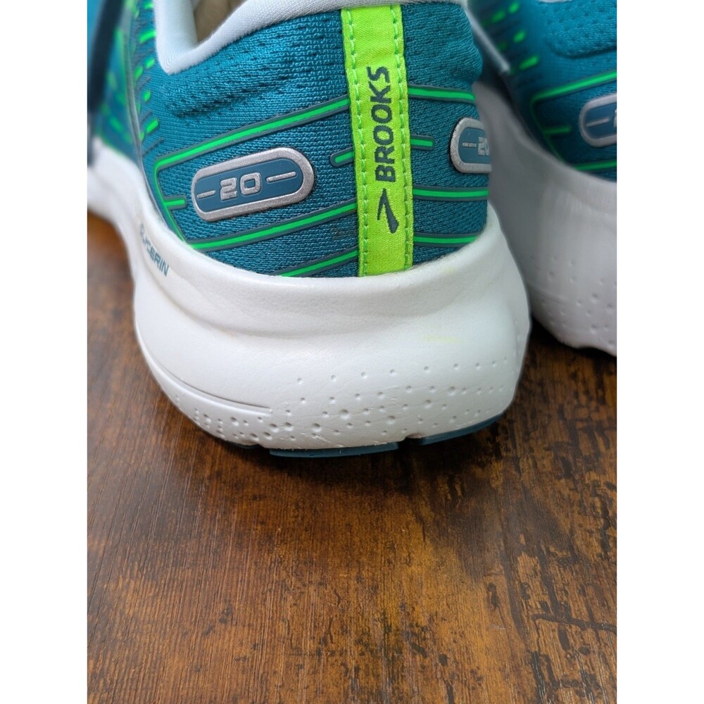 Brooks Men’s Running Shoes Glycerin 20 Size 9D Kayaking/Heron/Green Gecko - Picture 9 of 13